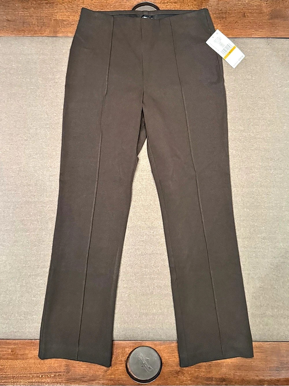 NWT Karen Kane Dandy Girl Pintuck Pants Brown Small